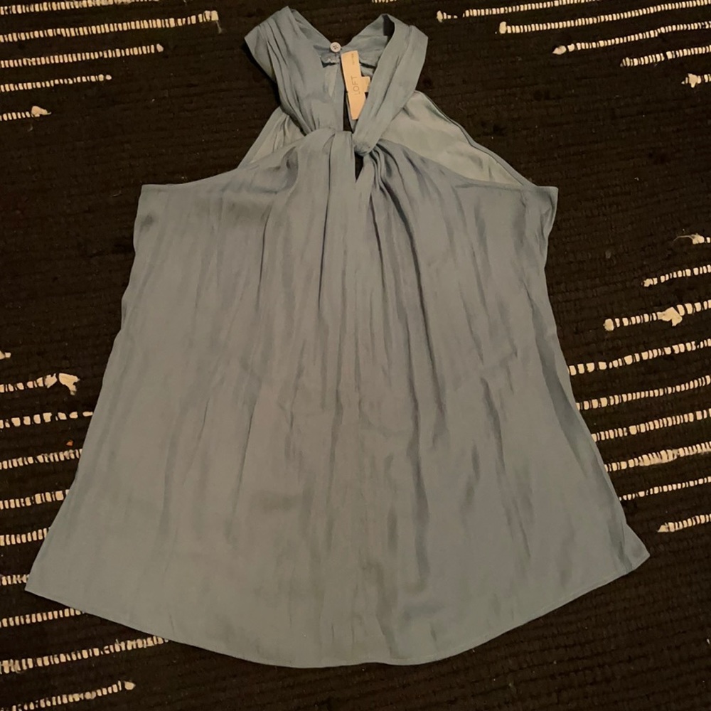 LOFT Blue Halter Neck Tank